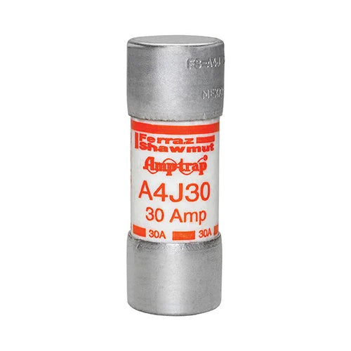 Mersen A4J30, Class J A4J Fast-Acting Fuse, 600VAC/300VDC, 30A, Ferrule Type