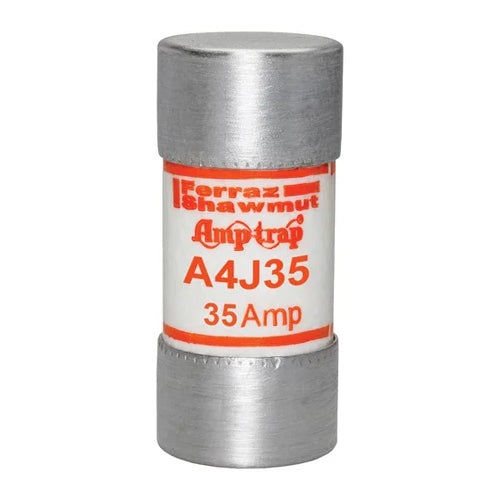 Mersen A4J35, Class J A4J Fast-Acting Fuse, 600VAC/300VDC, 35A, Ferrule Type