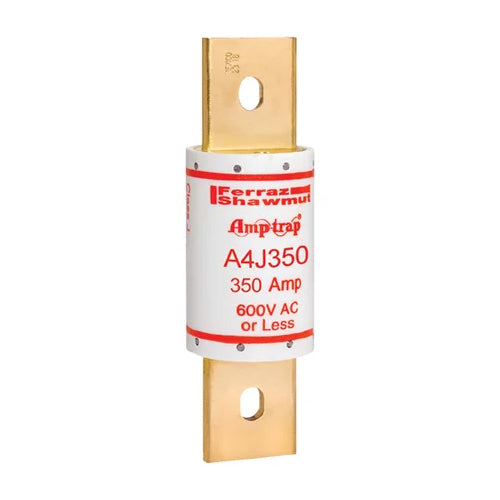 Mersen A4J350, Class J A4J Fast-Acting Fuse, 600VAC/300VDC, 350A, Blade Type