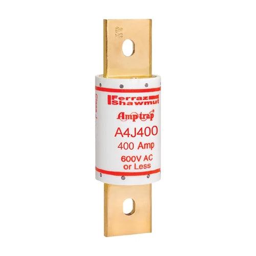 Mersen A4J400, Class J A4J Fast-Acting Fuse, 600VAC/300VDC, 400A, Blade Type