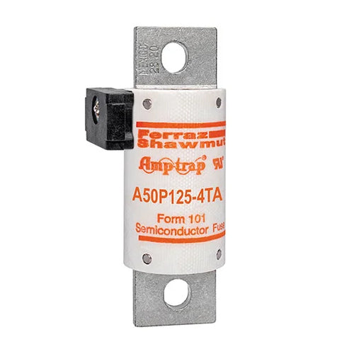 Mersen A50P125-4TA, Semiconductor Protection Fuse, High-Speed, Fast Acting, 500VAC/450VDC, 125A, Blade Type, TA Indicator