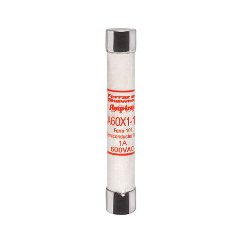 Mersen A60X1-1, Semiconductor Protection Fuse, High-Speed, Fast Acting, 600VAC, 1A, Ferrule Type