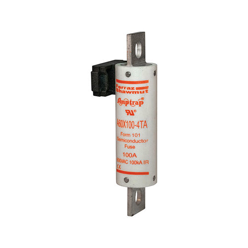 Mersen A60X100-4TA, Semiconductor Protection Fuse, High-Speed, Fast Acting, 600VAC, 100A, Blade Type, TA Indicator
