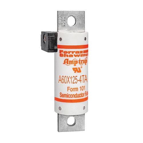 Mersen A60X125-4TA, Semiconductor Protection Fuse, High-Speed, Fast Acting, 600VAC, 125A, Blade Type, TA Indicator