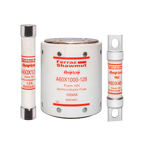 Mersen A60X400-4TI, Semiconductor Protection Fuse, High-Speed, Fast Acting, 600VAC, 400A, Blade Type, TI Indicator