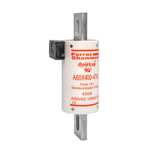 Mersen A60X400-4TA, Semiconductor Protection Fuse, High-Speed, Fast Acting, 600VAC, 400A, Blade Type, TA Indicator