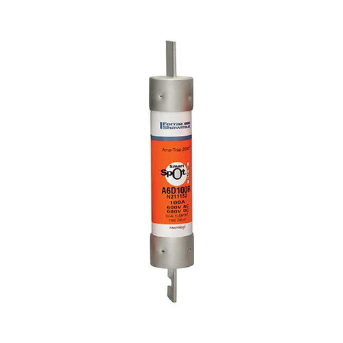 Mersen A6D100R, Low Voltage UL/CSA Fuse, Class RK1, Time-Delay, 600VAC/DC, 100A, Blade Type