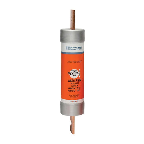 Mersen A6D175R, Low Voltage UL/CSA Fuse, Class RK1, Time-Delay, 600VAC/DC, 175A, Blade Type