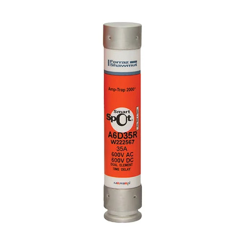 Mersen A6D35R, Low Voltage UL/CSA Fuse, Class RK1, Time-Delay, 600VAC/DC, 35A, Ferrule Type