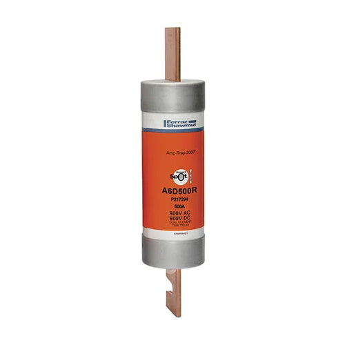 Mersen A6D500R, Low Voltage UL/CSA Fuse, Class RK1, Time-Delay, 600VAC/DC, 500A, Blade Type