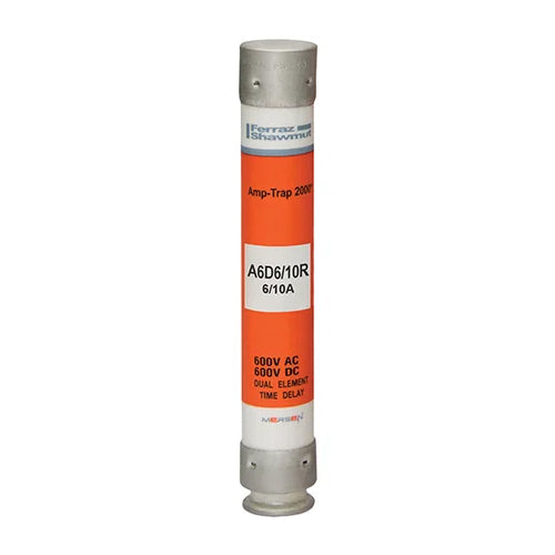 Mersen A6D6/10R, Low Voltage UL/CSA Fuse, Class RK1, Time-Delay, 600VAC/DC, 0.6A, Ferrule Type
