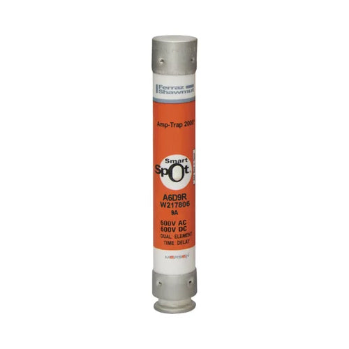 Mersen A6D9R, Low Voltage UL/CSA Fuse, Class RK1, Time-Delay, 600VAC/DC, 9A, Ferrule Type