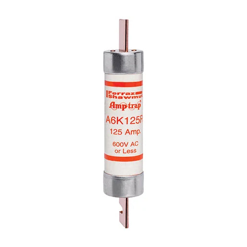 Mersen A6K125R, Low Voltage UL/CSA Fuse, Class RK1, Fast-Acting, 600VAC/300VDC, 125A, Blade Type