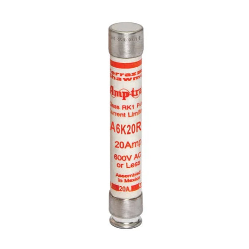 Mersen A6K20R, Low Voltage UL/CSA Fuse, Class RK1, Fast-Acting, 600VAC/300VDC, 20A, Ferrule Type