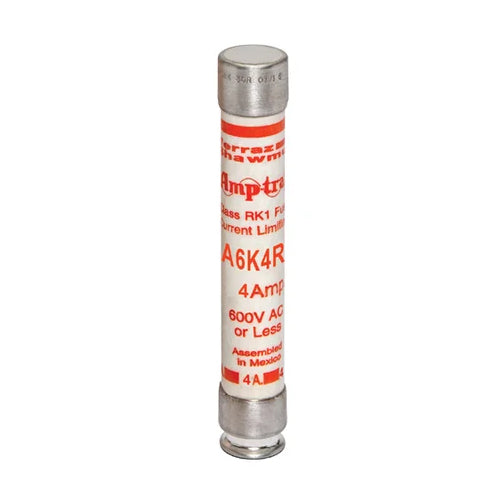 Mersen A6K4R, Low Voltage UL/CSA Fuse, Class RK1, Fast-Acting, 600VAC/300VDC, 4A, Ferrule Type