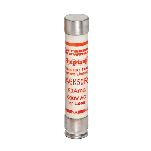 Mersen A6K50R, Low Voltage UL/CSA Fuse, Class RK1, Fast-Acting, 600VAC/300VDC, 50A, Ferrule Type