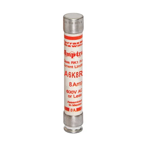 Mersen A6K8R, Low Voltage UL/CSA Fuse, Class RK1, Fast-Acting, 600VAC/300VDC, 8A, Ferrule Type