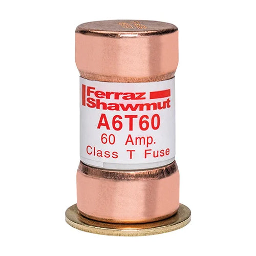 Mersen A6T60,  Low Voltage UL/CSA Fuse, Class T, 600VAC/300VDC, 60A, Fast-Acting, Ferrule Type