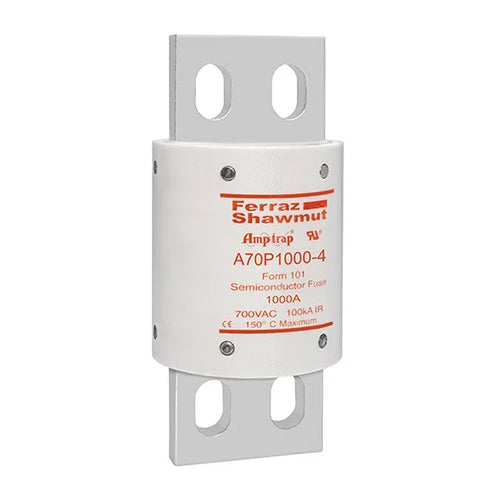 Mersen A70P1000-4, A70P Amp-Trap Form 101 High Speed Fuse, Fast Acting, 700VAC, 1000A, Blade Type