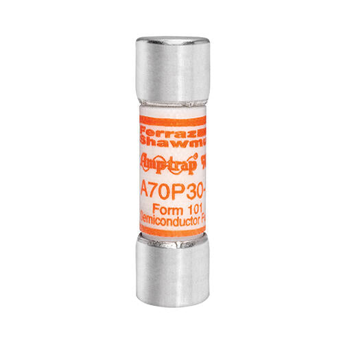 Mersen A70P30-1, A70P Amp-Trap Form 101 High Speed Fuse, Fast Acting, 700VAC, 30A, Ferrule Type
