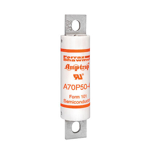 Mersen A70P50-4, A70P Amp-Trap Form 101 High Speed Fuse, Fast Acting, 700VAC/650VDC, 50A, Blade Type