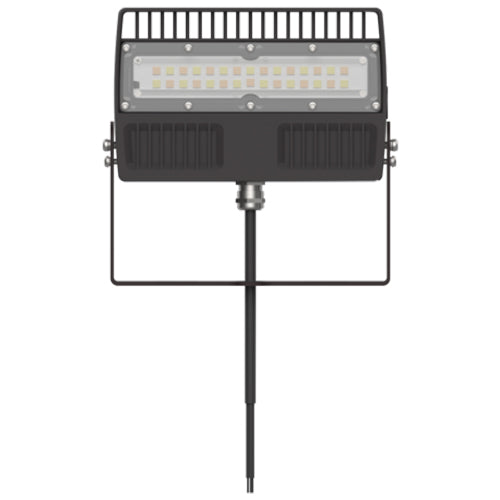 AALED AA-700027UCCTW-YM, LED Flood Light with Dusk to Dawn Photocell, 120-347V, 15/25/35/45W, 3000/4000/5000K, 2100/3500/4900/6300 Lumens, Yoke Mount