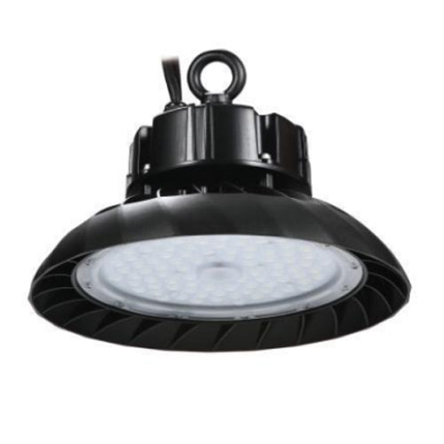 AALED AA-900042, LED High Bay UFO Light, 120-277V, 150W, 24000 Lumens, 4000K, 0-10V Dimming, 70+ CRI, Black Finish