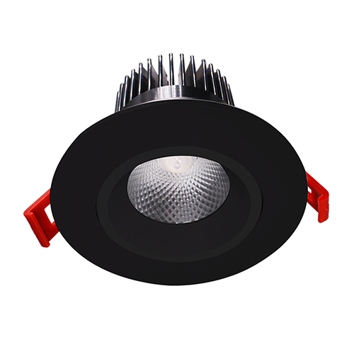 Lotus AD-35-S12W-DTW-BK-REY, 3.5" Round Venus Adjustable Recessed LED 12W, 120VAC, Dim to Warm 3000-1800K, 700 Lumens, Black Trim, Dimmable, 38° Beam Angle
