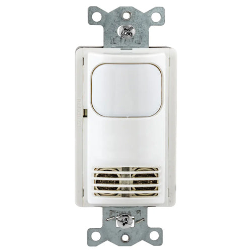 Hubbell AD2000W1N, Wall Switch Occupancy/Vacancy Sensor, Adaptive Dual Technology, Auto Control with No Button, 120/277V AC, White