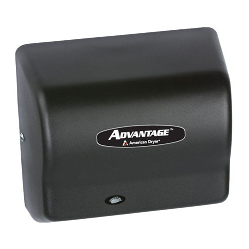 World Dryer AD90-BG, Advantage AD Series Quiet Comfortable and Compact Hand Dryer, 120-240V, Automatic Operation, Surface Mounted, Epoxy Painted Steel, Black Graphite
