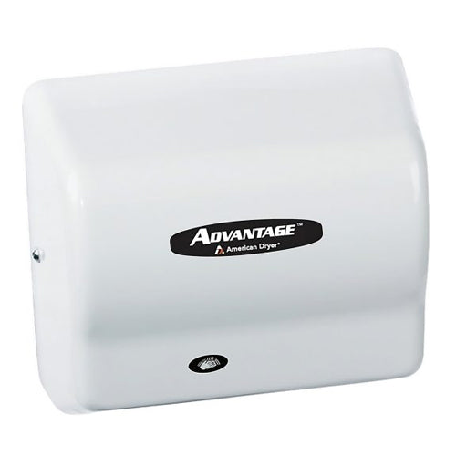 World Dryer AD90, Advantage AD Series Quiet Comfortable and Compact Hand Dryer, 120-240V, Automatic Operation, Surface Mounted, ABS, White