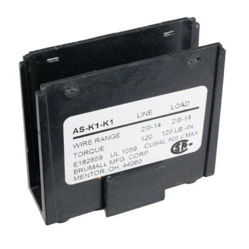 Techspan ADB112/01, ADB-11-2/0-1, Aluminum Splicer/Reducer Block, 1-Pole, 2/0-14 AWG, 1 Opening Per Pole, 3/16'' Hex, 175A, S Size