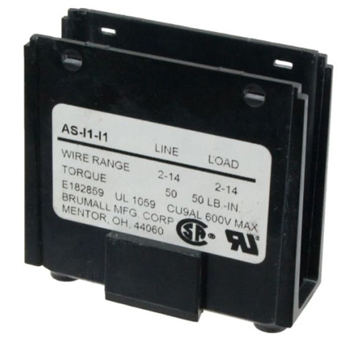 Techspan ADB1121, ADB-11-2-1, Aluminum Splicer/Reducer Block, 1-Pole, 2-14 AWG, 1 Opening Per Pole, Slot Hex, 115A, S Size