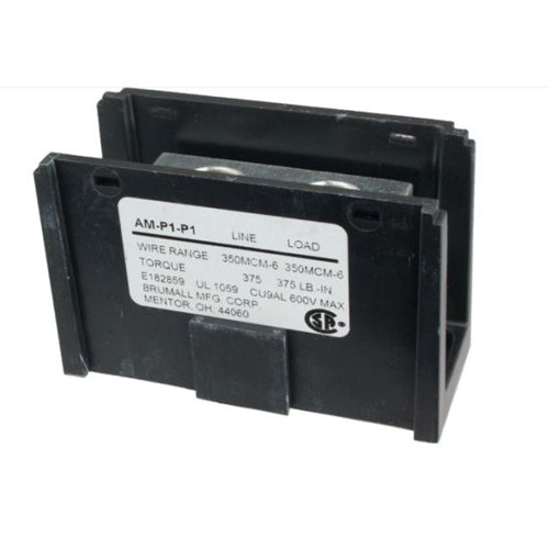 Techspan ADB113501, ADB-11-350-1, Aluminum Splicer/Reducer Block, 1-Pole, 350 kcmil-6 AWG, 1 Opening Per Pole, 3/8'' Hex, 310A, M Size