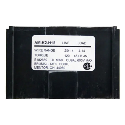 Techspan ADB2122/01, ADB-212-2/0-1, Aluminum Power Distribution Block, Double Run with Multiple Taps, 350A, Line Side 2 Openings for 2/0-14 AWG, Load Side 12 Openings for 4-14 AWG