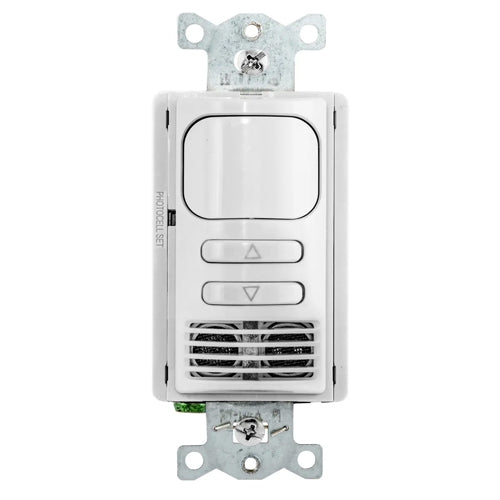 Hubbell ADD2001W1, Wall Switch Vacancy Sensor, 0-10V Dimming, Adaptive Dual Technology, Manual On, 1-Relay, 120/277V AC, White
