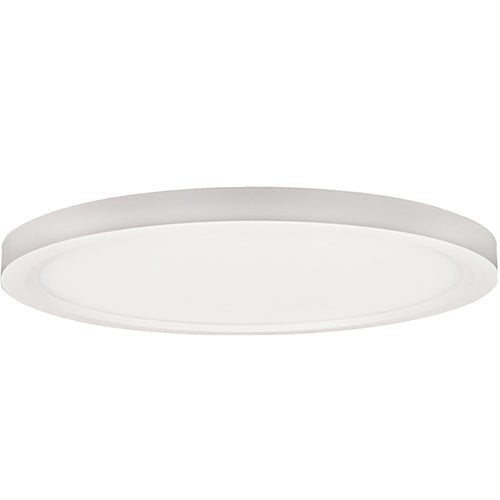 Lotus ADS12R9-5CCT-WH, 12" Surface Mount Edgelit Disk, 5CCT User Selectable, 22W, 120VAC, 90+ CRI, Dimmable, White Trim