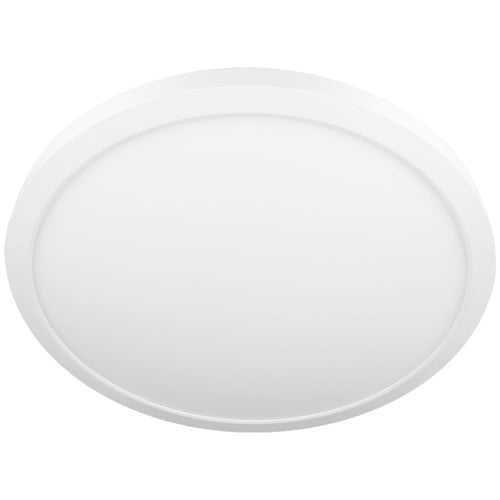 Lotus ADS15R-3CCT-WH, 15" Premium Surface Mount Edgelit Disk Fixture, 30W, 3000/4000/5000K, 120VAC, Dimmable, White Trim