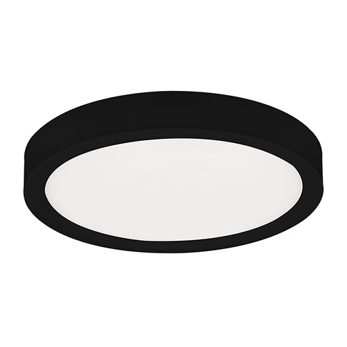 Lotus ADS5R9-5CCT-BK, 5" Surface Mount Edgelit Disk, 10W, 120VAC, 5CCT, 515-575 Lumens, Black Trim, CRI 90+