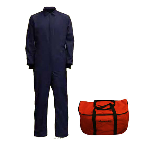 Comentex AFSC-CL4CK, 40 cal/cm² Flash Rated Task Wear Duffel Bag Kit with FR Treated Cotton Coveralls, Navy