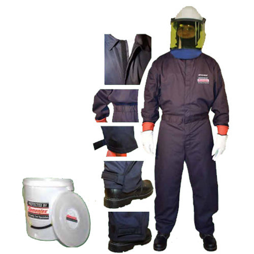 Comentex AFSC-CSCAK, 8.3 cal/cm² Task Wear, Coverall Kit (Navy) in an Arc Flash Storage Canister