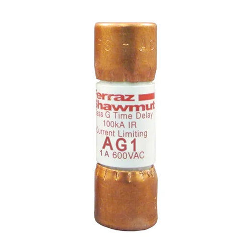 Mersen AG1, Low Voltage UL/CSA Fuse, Class G, Time-Delay, 600VAC, 1A, Ferrule Type