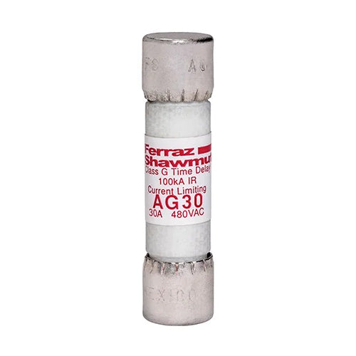 Mersen AG30, Low Voltage UL/CSA Fuse, Class G, Time-Delay, 480VAC, 30A, Ferrule Type