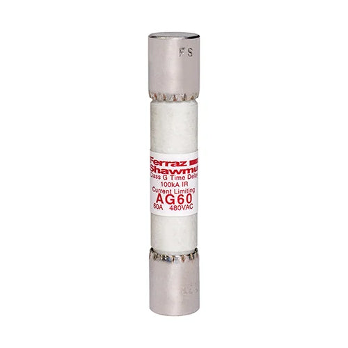 Mersen AG60, Low Voltage UL/CSA Fuse, Class G, Time-Delay, 480VAC, 60A, Ferrule Type