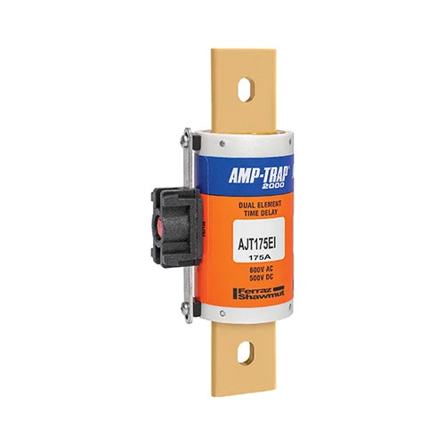 Mersen AJT175EI, Low Voltage UL/CSA Fuse, Class J, Time Delay, 600VAC/500VDC, 175A, Blade Type, EI Indicator