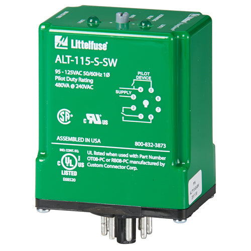 Littelfuse ALT230-S, ALT Series, Impulse Relay SPDT (1 Form C) 230VAC Coil Socketable, for single high-level float applications