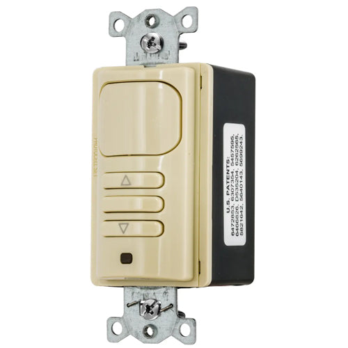 Hubbell APD2000I1, Wall Switch Occupancy Sensor, 0-10V Dimming, Adaptive Passive Infrared Technology, Selectable Auto/Manual On, 1-Relay, 120/277V AC, Ivory