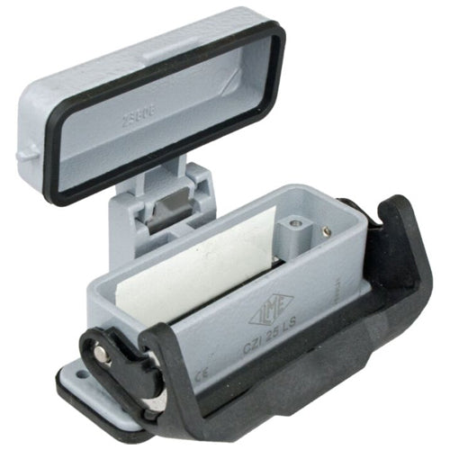 Techspan APML16SC, A Series Panel Mounting Base with Metal Cover, 16P+Ground, Single Lever, IL-Type Locking, Metal Type