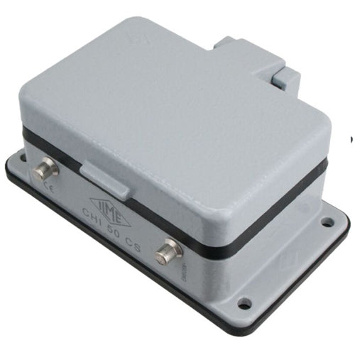 Techspan APMP32DC, A Series Panel Mounting Base with Metal Cover, 32P+Ground, Pegs for Double Levers, C-Type Locking, Metal Type