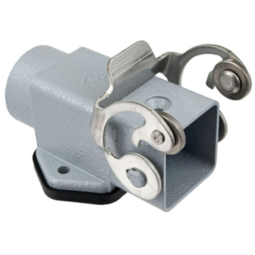 Techspan AS1L03SA2, A Series Surface Mount Base, 1 Port, 3 or 4P+Ground, Single Lever, Angled with PG11 Cable Entry, C-Type Locking, Metal Type